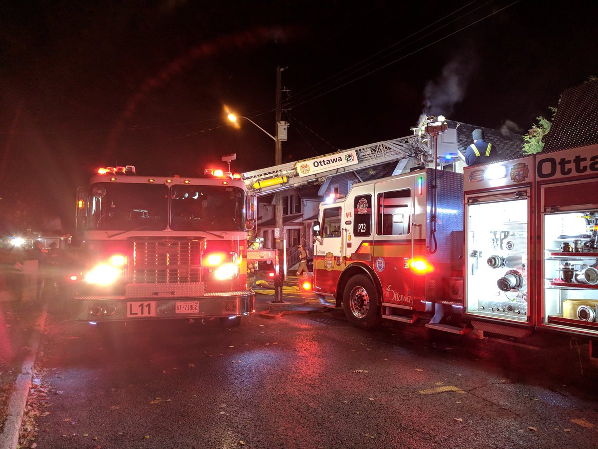 OFSFirePhoto's tweet photo. Ottawa Fire crews are on scene of a Working Fire in a single family home at 14 Gould Street. All occupants escaped safely. https://t.co/Pm0k3RPT30
