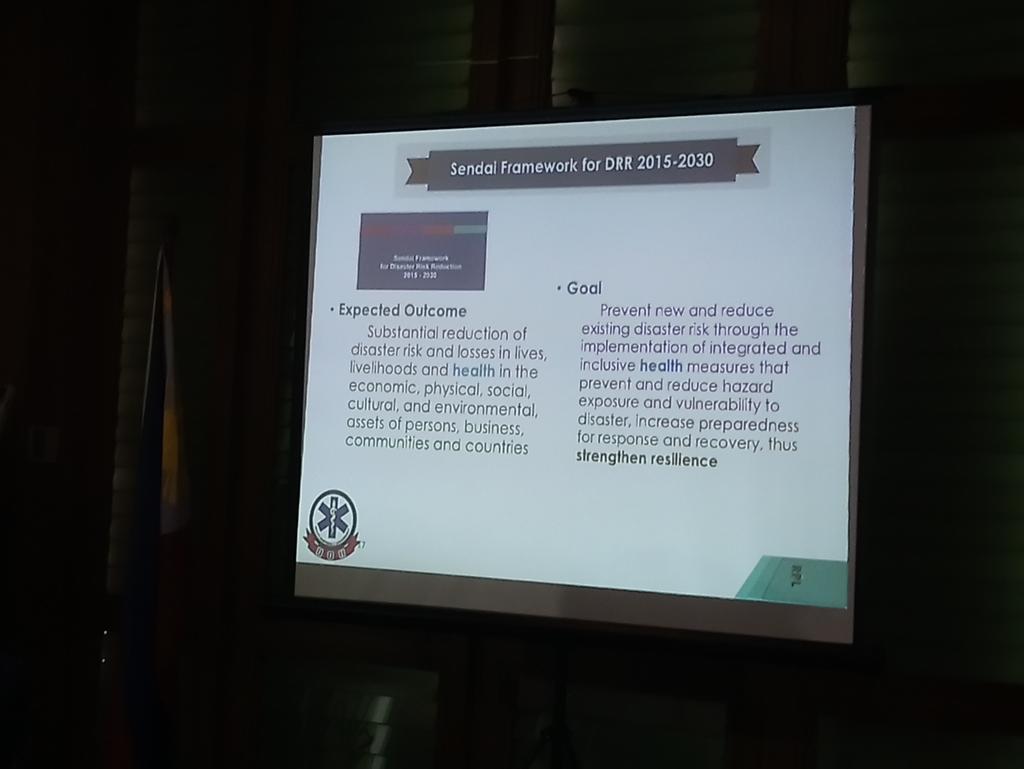 ZFF_foundation's tweet photo. Dr. Ronald Law of the DOH-Health Emergency Management Bureau presenting govt's work on disaster resilience #resilienthealthsystem https://t.co/7NUMRTtb4k