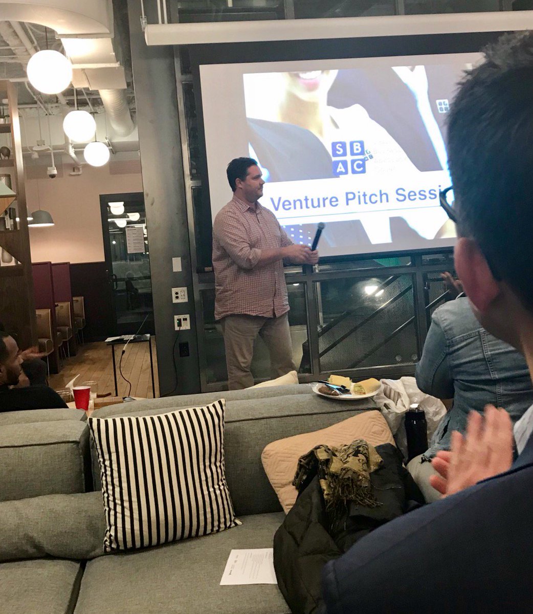 3PTsComm's tweet photo. Fantastic @SBACIL Fall Pitch Session tonight with @CavyChi as emcee! Great pitches from @AutoPair, @desirelist, and @BRICKSCG. Congrats to @desirelist on the win! https://t.co/TzuHvN2Qo0