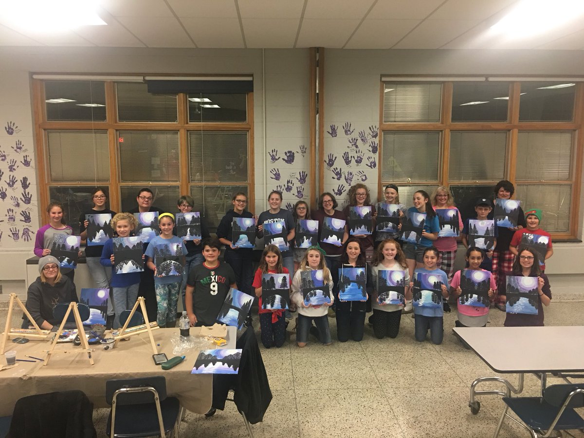 SFMS_PTO's tweet photo. Look at all the amazing artists. Final products from a room full of talented painters from tonight Paint &amp; Take. #SFCSDPROUD https://t.co/q6kN9oZ7oD