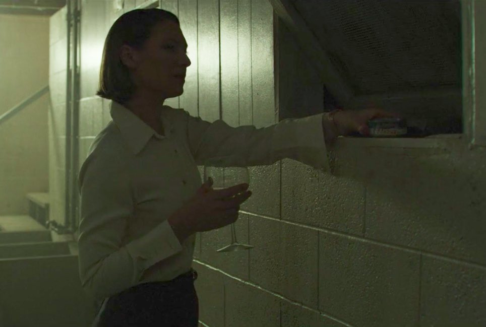 danhacker's tweet image. If the 2nd season of ‘Mindhunter’ was nothing but scenes of Anna Torv drinking wine and trying to feed some mysterious cat I’d be 100% ok with that.