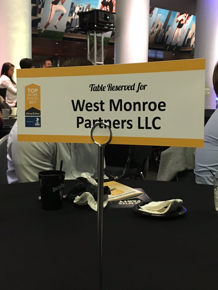 ShaverNicole's tweet photo. Celebrating @WestMonroe at #TopWorkplaces #Chicago #WMPChallengeAccepted https://t.co/ESGoQyPSvv