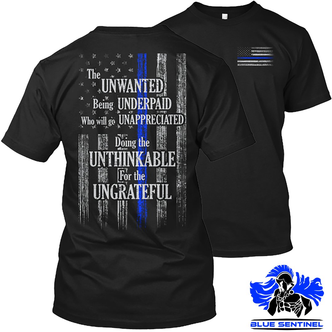 BluSentinelGear's tweet photo. Our MOST requested design! Feel like you're #UNWANTED by the Public you serve? Want to show your support for all of our heroes on the #ThinBlueLine? FREE SHIPPING until Thanksgiving - https://t.co/PwS8vg95nU https://t.co/BEm4WkuVpT