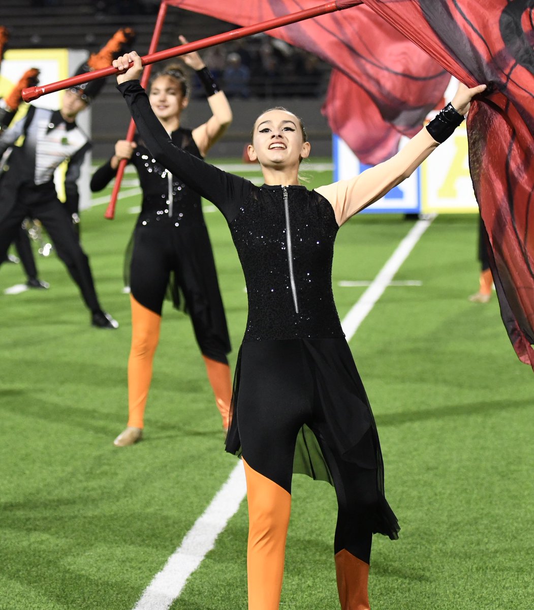 CyFairJoel's tweet photo. The @Bridgeland_Band and color guard perform at halftime. https://t.co/N4FNl9jzWW