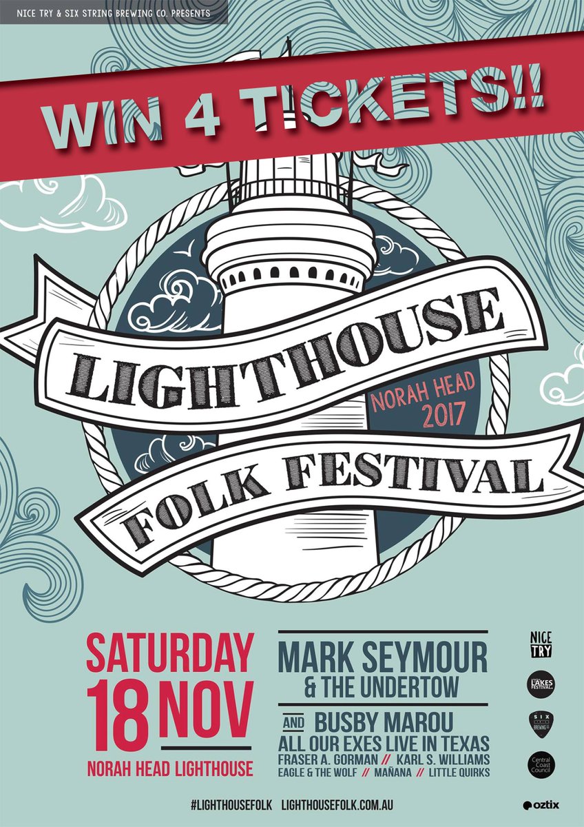 BreezeMagCC's tweet photo. We have 4 tickets to give away to this year’s Lighthouse Folk Festival at Norah Head! Worth over $300! To enter simply follow Breeze Magazine on Instagram and follow the instructions :) Click this link https://t.co/xX0jMVzqCt https://t.co/fOSucf87wj