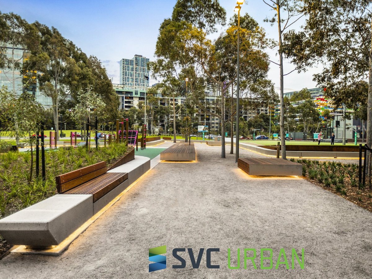 svc_products's tweet photo. Integrated lighting in our #precastconcrete seat modules for Stage 2 of Docklands Park. Coming together beautifully! #Melbourne #madebysvc https://t.co/RjbYO3r0oG