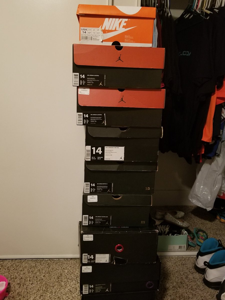 iplaypoker48's tweet photo. Making room in my closet for the new Jordan 11's coming out Saturday. Could never have enough @Jumpman23 Shoes. #jordanss11 #Jordan23 #jordanforlife https://t.co/68FOaHrIxN