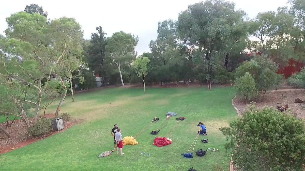 After jumping it's time to pack the parachutes :) <a href="/SkydiveUluru/">Skydive Uluru</a> #redcentreNT #NTaustralia