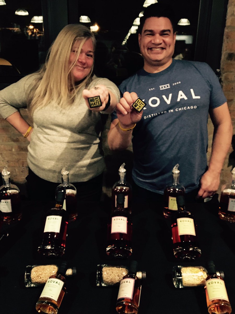 Celebrating local Jewish businesses tonight at <a href="/WhiskyJewbilee/">WhiskyJewbilee</a>. Thank you for making <a href="/ADLMidwest/">ADL Midwest</a> your charity of choice! <a href="/kovaldistillery/">KOVAL Distillery</a>