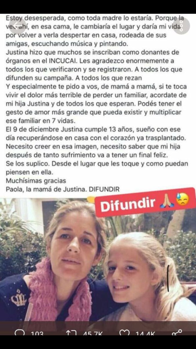 Ire_pinault's tweet photo. Un corazón para Justina ❤️🙏 https://t.co/7LXLtzkCrk