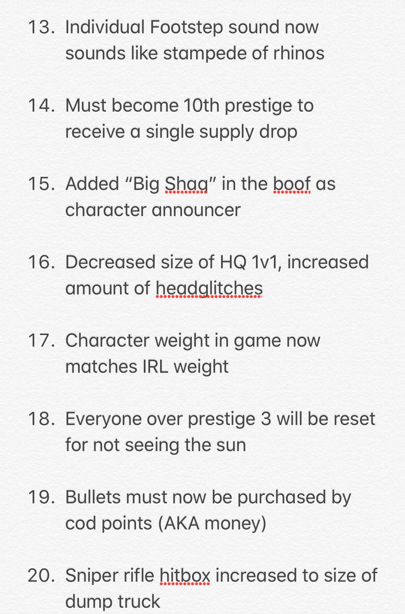 Btweeds33's tweet photo. BREAKING: OFFICIAL CALL OF DUTY WWII PATCH NOTES 11/9  PLEASE RETWEET! https://t.co/d7q31rwTAr
