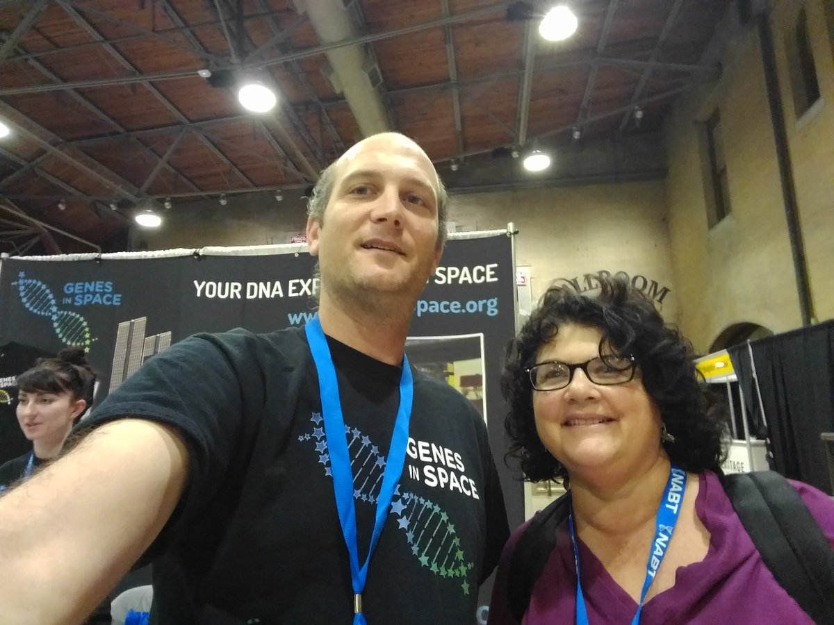 miniPCR's tweet image. Oh wow. And here is Millbury HS #@genesinspace #LabinaBox recipient at #NABT2017 - Keep inspiring.