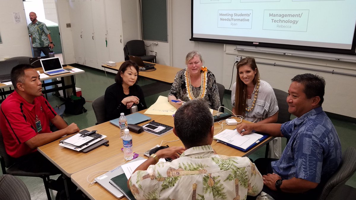 KristenBrummel's tweet photo. Our @HIDOE808 KMR Teacher Leader cohort facilitated principal focus groups to gather data for the professional learning course they're designing for beginning teachers. Incredible collaboration! https://t.co/SsYeHe4DnM
