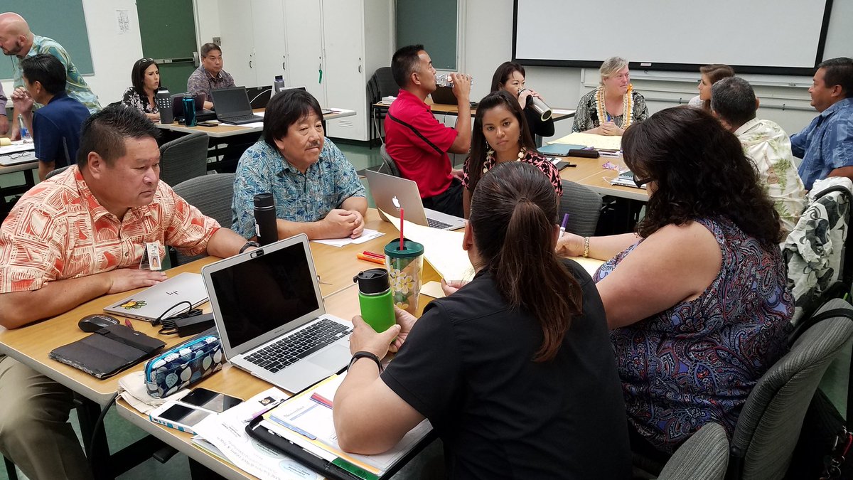 KristenBrummel's tweet photo. Our @HIDOE808 KMR Teacher Leader cohort facilitated principal focus groups to gather data for the professional learning course they're designing for beginning teachers. Incredible collaboration! https://t.co/SsYeHe4DnM