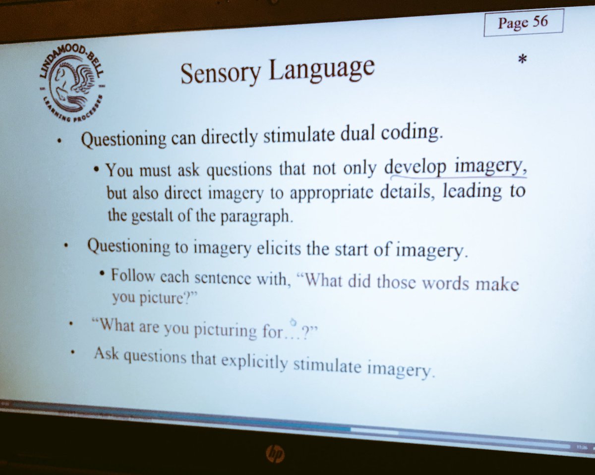 mrmillersclass3's tweet photo. #sensorylanguage #visualizingverbalizing #lindamoodbell #refreshercourse https://t.co/94gk6rPsL9