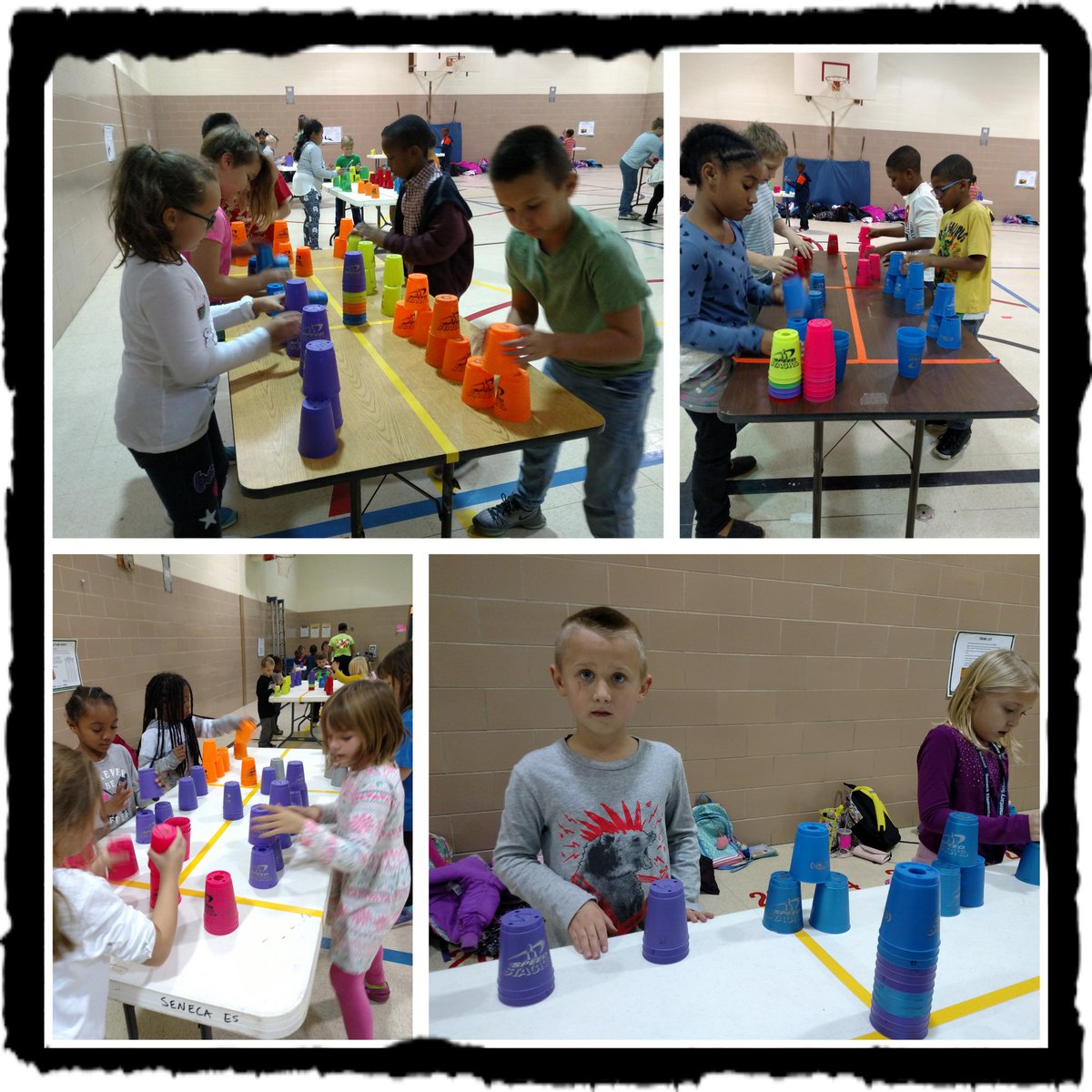 SenecaElem's tweet photo. Seneca Speed Stackers starting our 10th year with 50+ new stackers. Great 1st practice, stacking for a record #StackUp2017 @SpeedStacksInc https://t.co/75vRy6c8KJ