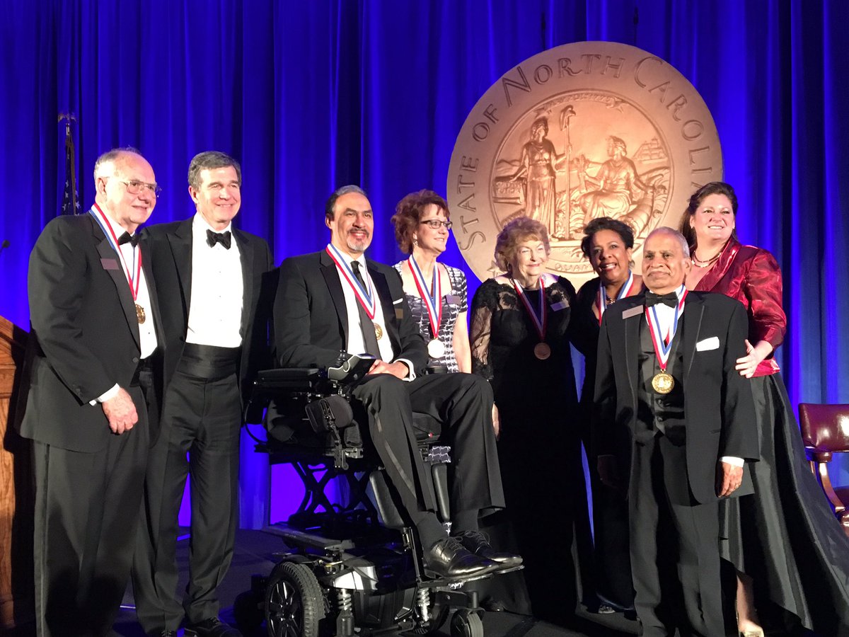 pfreelon's tweet photo. Thank you @GovRoyCooper and @ncculture. Congratulations fellow honorees! #NCAward https://t.co/9OCQHzy2F9