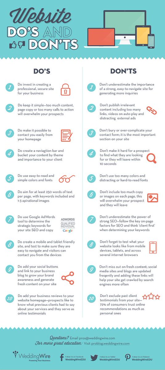 TechGeekRebel's tweet photo. Your guide to the do's and don'ts. #HowTo #website https://t.co/4Ec0oQ8I2V