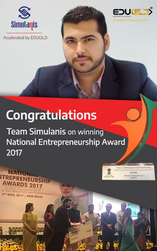 edugildpune's tweet photo. Simulanis bagged this year's National Entrepreneurship Award in Education Category.
Congratulations to the team!
@Simulanis  @Raman_Simulanis https://t.co/EGyqXAVRux