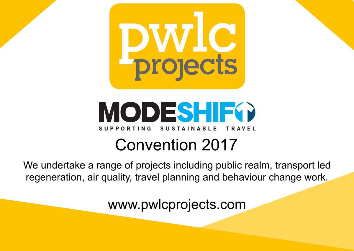 PWLCProjects's tweet photo. Welcome to day 2 of #Modeshift2017 Come and see us in the mail hall to discuss how we help to create #SustainableCommunities @Modeshift1 https://t.co/laMVEaqwqt