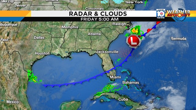 Get ready a weak from is headed our way! Slight chance of showers in forecast. Watch local10 for more. https://t.co/50Dk4vUhvC