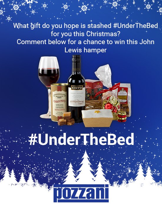 For a chance to #win this hamper from John Lewis just flw RT &amp; tell us what gift you hope is hiding #UnderTheBed for you this year! Winner on 17th Nov