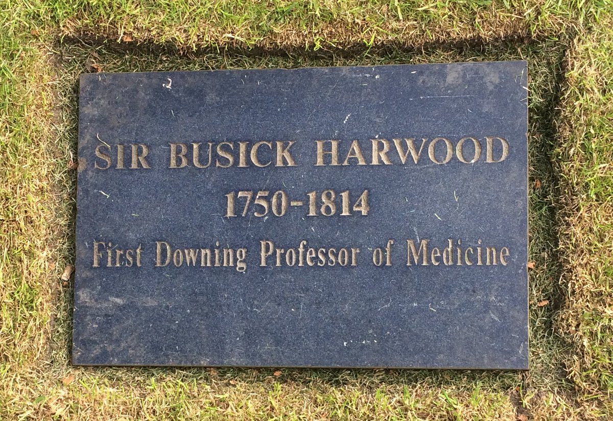 Died #OTD in 1814 <a href="/downingcollege/">Downing College</a> #cambridge 1st Prof of Medicine, Sir Busick Harwood, buried in a vault beneath the intended site of the College chapel. dow.cam.ac.uk/sites/default/…