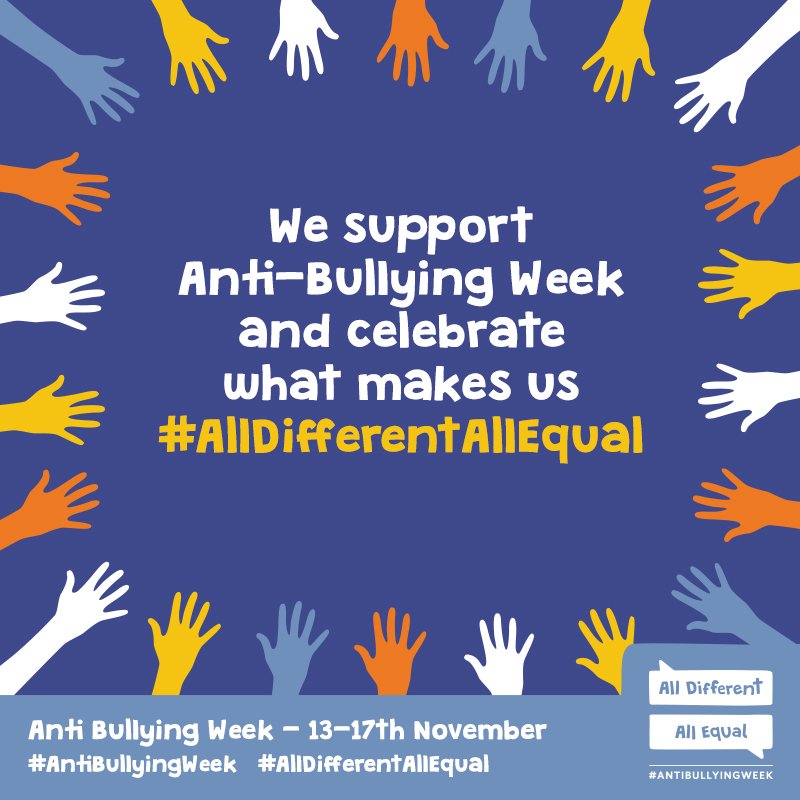 CSS_essexPSHCE's tweet photo. Looking forward to #AntiBullyingWeek next week #AllDifferentAllEqual https://t.co/QB1u22OUhH