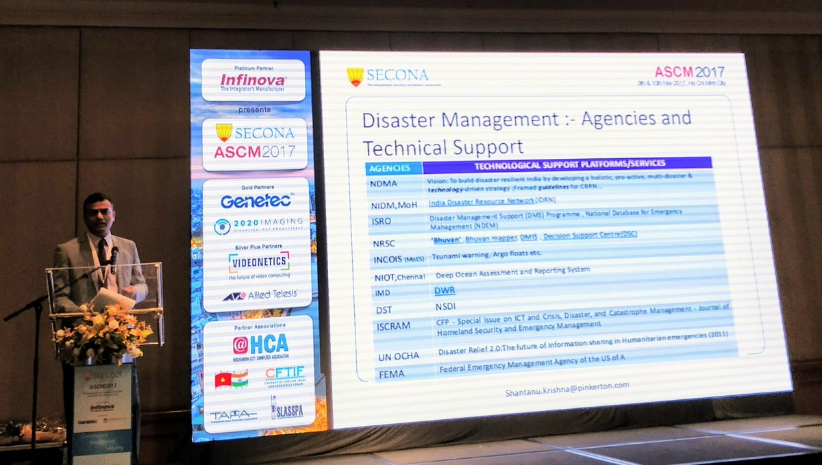 secona_ascm's tweet photo. Point Blank: Capt Shantanu Krishna speaking on Disaster Management in #Secona #ASCM2017 https://t.co/ULC5AIFHA6