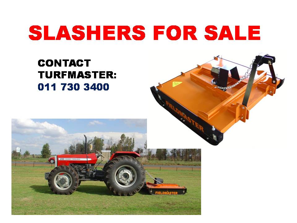 NigelTurfmaster's tweet image. BRAND NEW (2) Fieldmaster 1.2 meter Slashers, R16000 each Excl.VAT. 
(3) Bushranger 1.8 meter Heavy duty Slashers, R31000 each Excl.VAT.
Contact Turfmaster: 011 730 3400