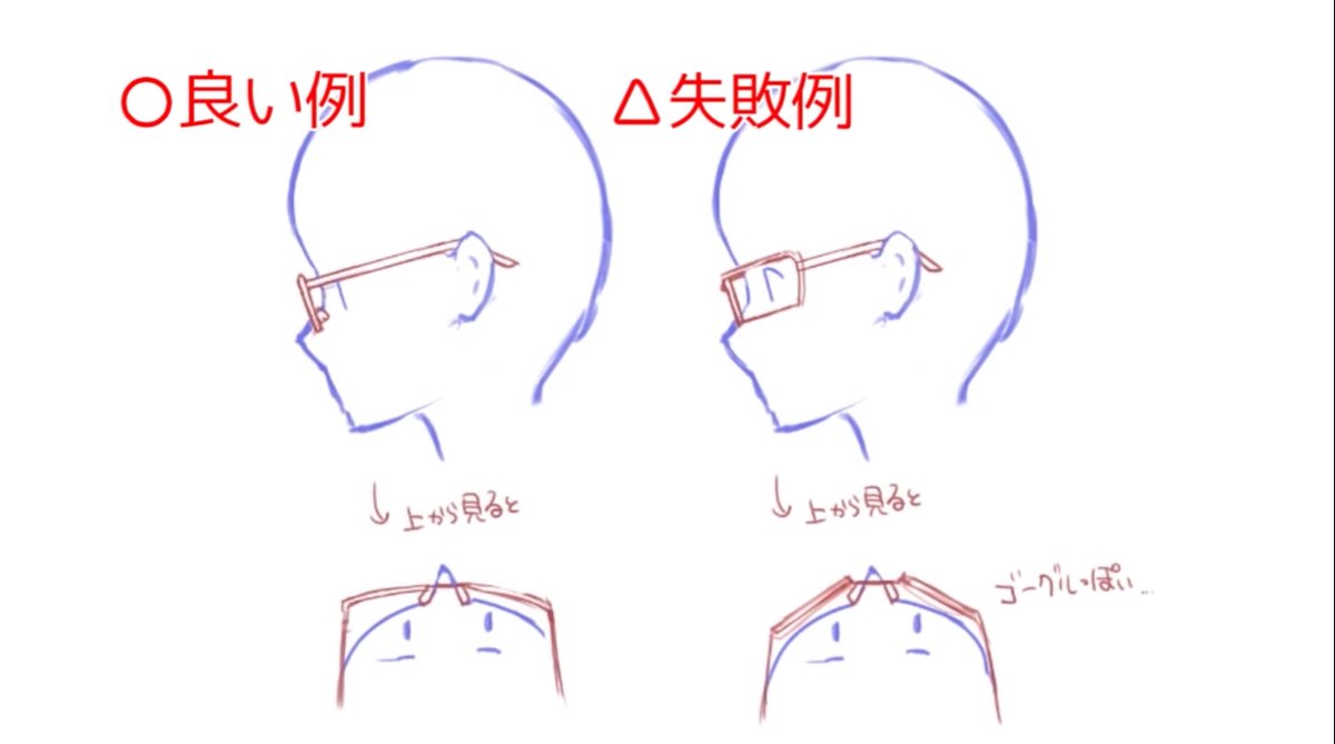 お絵かき講座パルミー 鼻当てによって メガネのレンズと顔の間に空間が生まれます 横顔を描くときには特に注意o W O メガネのレンズが大きく見えすぎないように描きましょう T Co 3i0arxxpay T Co F4fsb6rzg1 Twitter