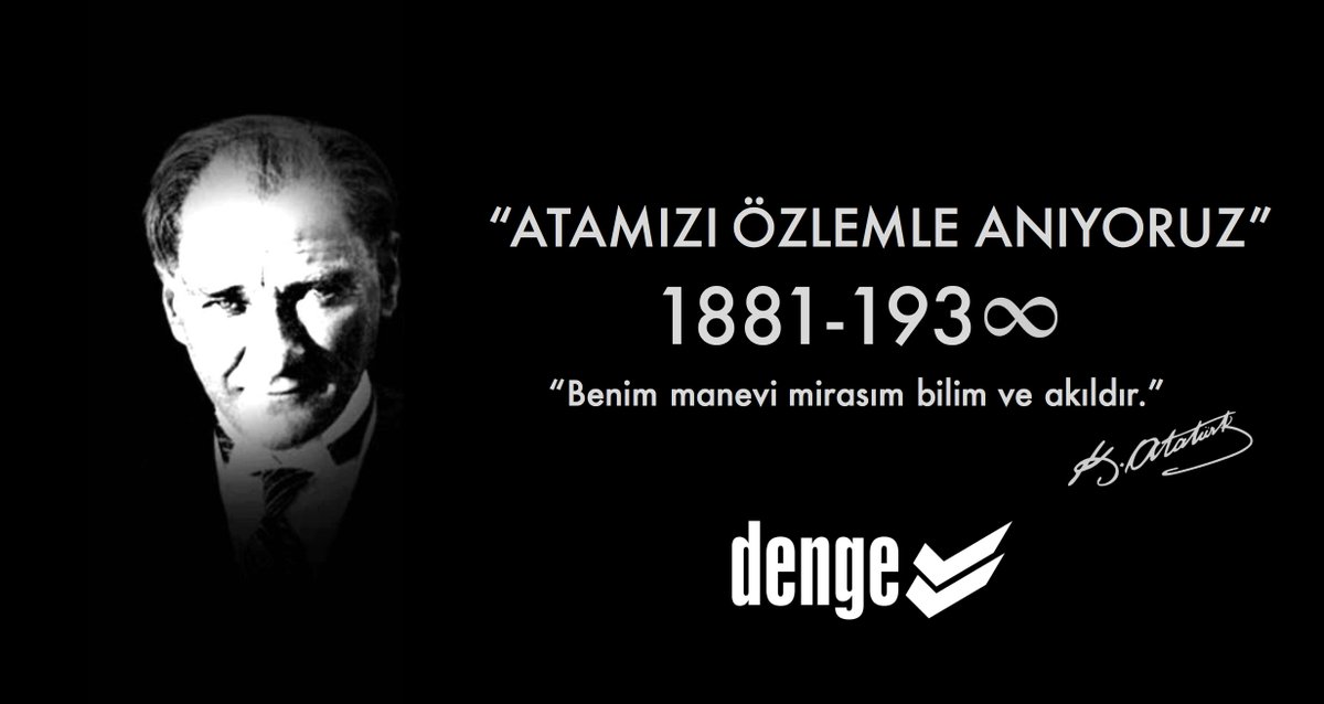 #10Kasim1938'den beri, cumhuriyetimizin kurucusu Ulu Önder #MustafaKemalAtatürk'ü saygı ve özlemle anıyoruz.