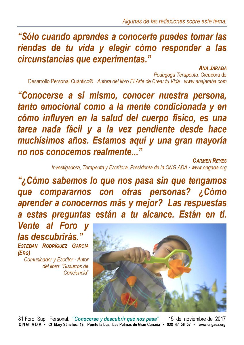 carmenreycar's tweet photo. La próxima semana nuevo Foro... Con #EstebanRodríguezGarcía y @AnaJarabaLorenz
#conocerse #descubriendot #autodescubrimiento #crecim https://t.co/bYvHKDflt1