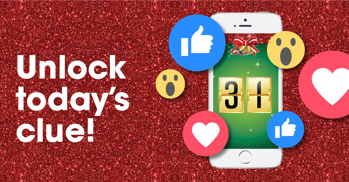 Just 31 Working Days until Christmas! Stand a chance to WIN your share of R90,000 in vouchers daily PLUS spot prizes! We need 100 retweets &amp; 100 likes to unlock today's clue!