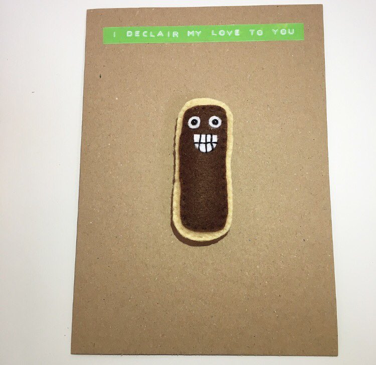 piglyandbumble's tweet photo. Eclair Magnet Card #eclairmagnet #eclair #fridayfun #etsy #etsyseller #eclaircard #humour #pun #fun #cute #etsyshop https://t.co/CXuIKnUxwF