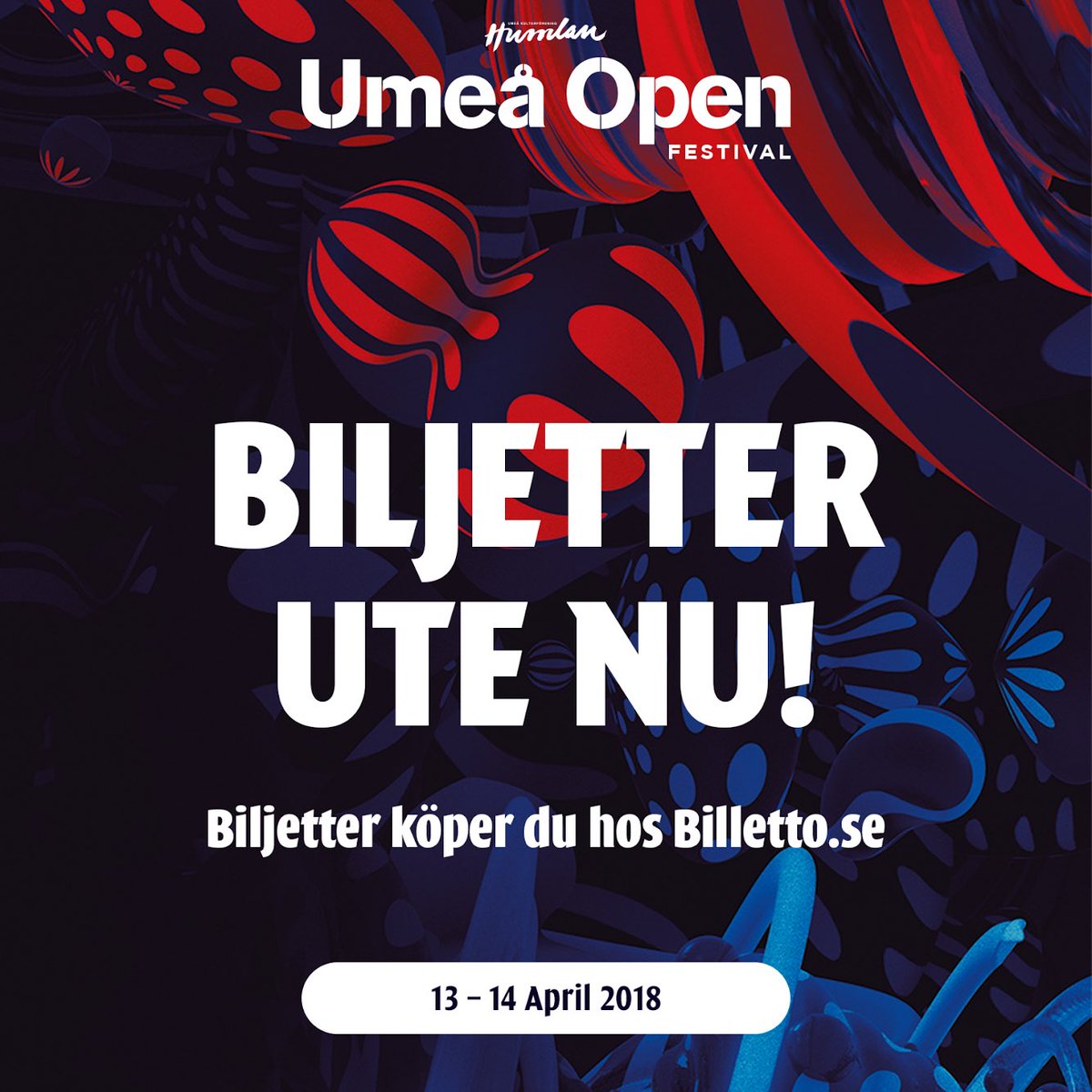 SKYNDA FYNDA!
Nu är biljetterna till Umeå Open 2018 släppta. Early Bird-biljetterna går för blyga 295 SEK. Finns på billetto.se. Ses längst fram!