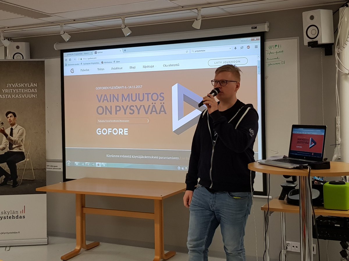 KS_kauppakamari's tweet image. Ihmiset on meillä työkulttuurin vuoksi töissä. Kasvun johtamisessa ydinasia ollut arvopohja: ollaan jokaiselle hyvä työpaikka ja eletään asiakkaiden onnistumisista. Tartutetaan Gofore-tauti! @GoforeGroup Jaakko Salonen