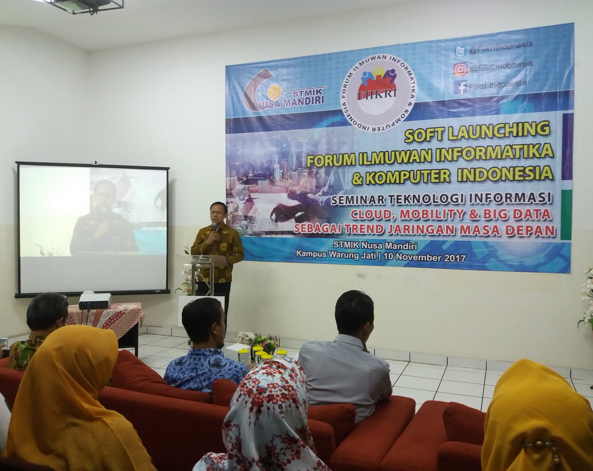 Sambutan Penanggung Jawab Forum Ilmuwan Informatika &amp; Komputer Indonesia. Bapak Dr. Mochammad Wahyudi, M.M, M.Kom, M.Pd

<a href="/_NusaMandiri/">Universitas Nusa Mandiri</a>