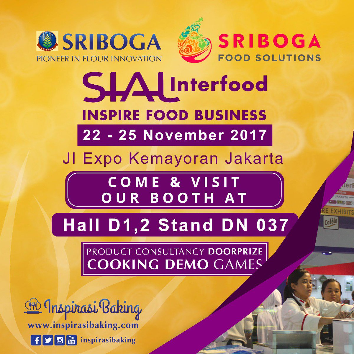 SribogaEasyMix's tweet photo. [16:42, 11/7/2017] +62 813-1438-5510: Datang dan kunjungi SIAL Interfood, Inspire Food Business pada 22-25 November 2017 di JI Expo Kemayoran, Jakarta, Hall D1, 2 Stand DN 037..

Nikmati Product consultancy, cooking demo, doorprize dan Games menarik lainnya.. https://t.co/v3VpK2l4lH