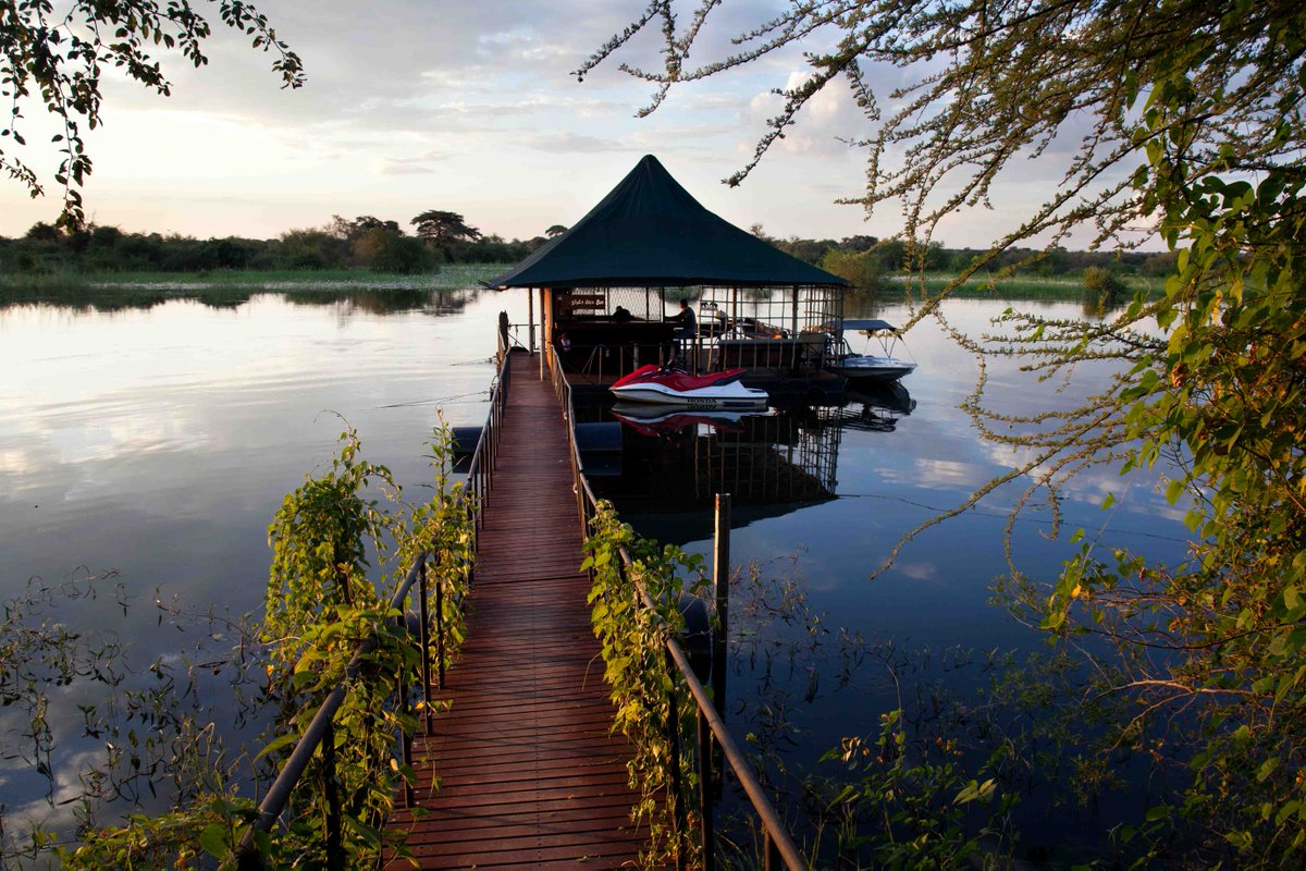 Taranga Safari Lodge; 35km west of Rundu on the B10 on the banks of the River. Activities - boating, birding, and fishing. Restaurant & a floating river bar. Doesn’t allow day visitors thou. #ViewsFromThe066