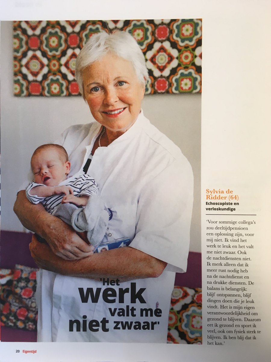 MartiniHospital's tweet photo. Verloskundige/echoscopiste Sylvia de Ridder (64) werkt nog altijd vitaal. Ze vertelt in Eigentijd: 'Blijf dingen doen die je leuk vindt.' https://t.co/MHd5GFrDbV