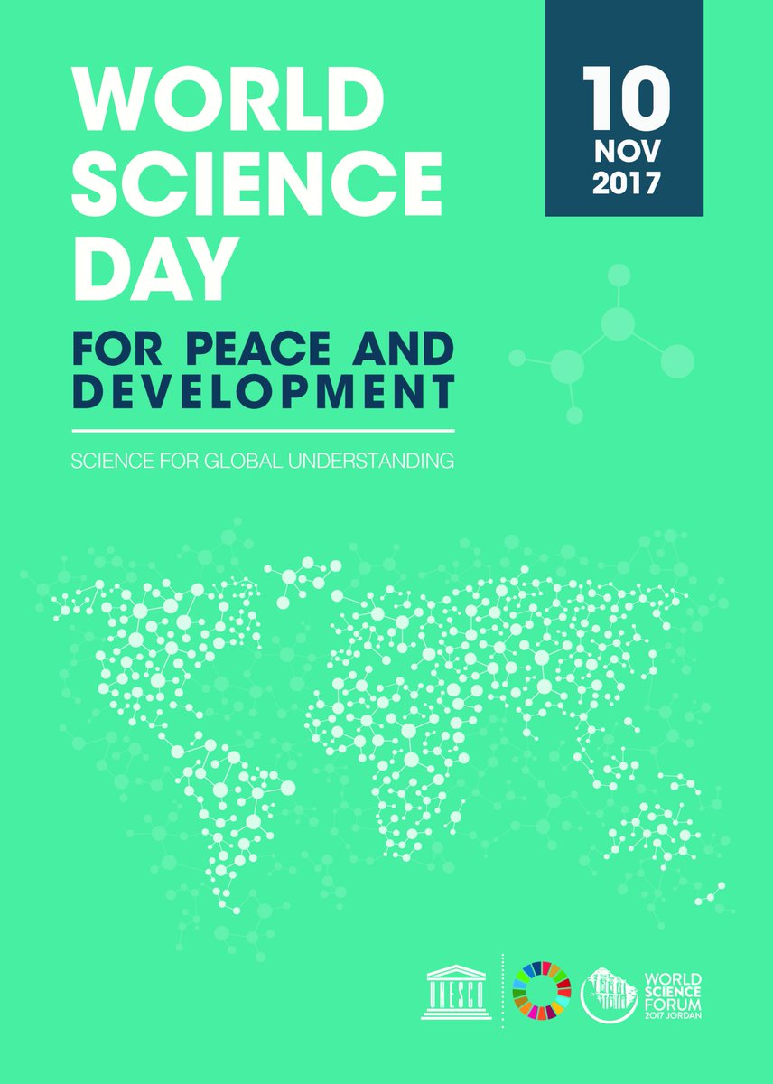 November 10 is World #ScienceDay for Peace &amp; Development! 

Let's celebrate the power of science to build peace and bolster sustainable development! 

👉on.unesco.org/2zNEZ5S👩‍🔬👨‍💻 #Science4Peace🕊️