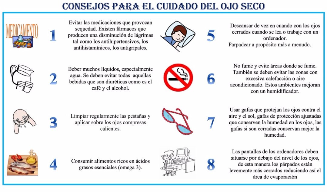 Os dejamos unos consejos para el cuidado del ojo seco. #saludvisual #leonesp