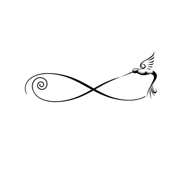 Infinity tattoo with Birds always Idk bout the always part but I  definitely love the birds I wouldnt get it  Infinity tattoos Trendy  tattoos Infinity tattoo