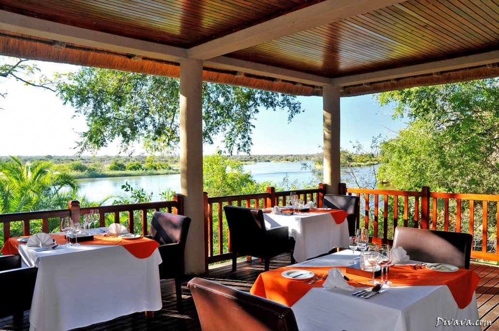 Divava Okavango Resort & Spa, a 5-star resort close to Divundu on the river banks. Activities – Boat cruise, Fishing, Village tours, Buffalo park & Mahango Game Reserve safaris, & Popa Falls visits. Bar, Restaurant & Spa facilities. Day visitors allowed. Breath-taking place!