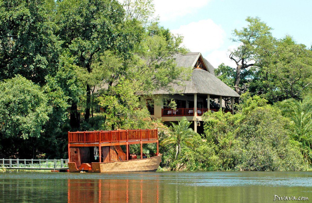 Divava Okavango Resort & Spa, a 5-star resort close to Divundu on the river banks. Activities – Boat cruise, Fishing, Village tours, Buffalo park & Mahango Game Reserve safaris, & Popa Falls visits. Bar, Restaurant & Spa facilities. Day visitors allowed. Breath-taking place!