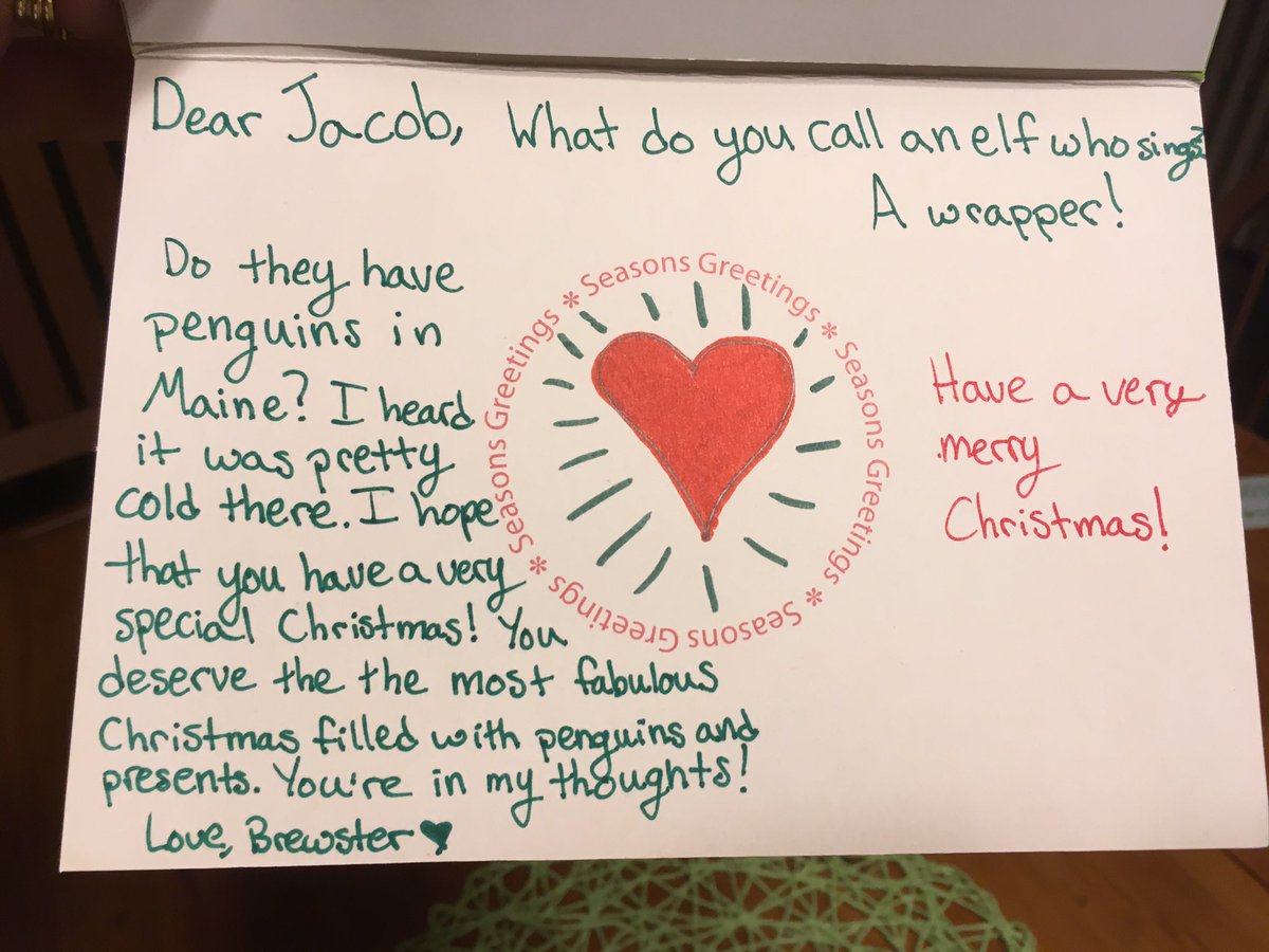 mfound's tweet photo. #doinggoodinthecommunity #mf4ba Brewster RAK club leading the charge to send some Christmas cards to Jacob! https://t.co/jpjbCjuSdt