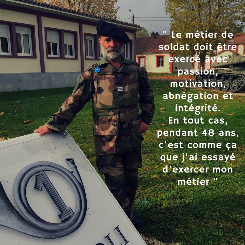 CENTACOfficiel's tweet photo. #LeBonheurCestSimpleComme une retraite bien méritée 😀Après 48 ans sous les drapeaux, le capitaine Jean-Luc range le treillis ! Engagé en 1976 au #16BC, il passe au centre d’aguerrissement en montagne 🏔️💪et au @CENTACOfficiel. En 2005 il rejoint la #ReserveOpérationnelle 👍 https://t.co/N5SkyOqLlt
