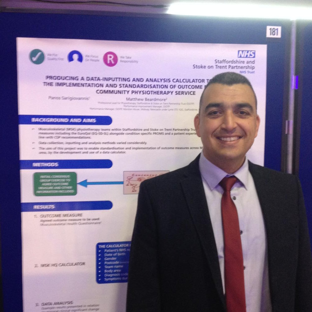 sarigiovannis1's tweet photo. And poster 2 #Physio2017 the outcome measures calculator implemented in #ssotp for MSK HQ https://t.co/SMCas9Ym6R