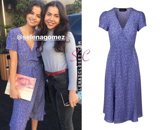Selena Gomez wore a @realisationpar Dress in a picture with a lucky fan a  few days ago! Details >> https://t.co/2azk81RjB0